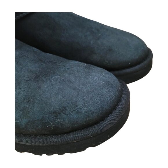 UGG Womens Size 7 Classic Tall II Black Sheepskin Shearling Fur Lined Boots - Picture 8 of 10
